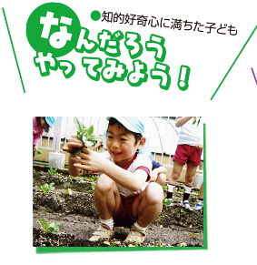 なんだろうやってみよう！（知的好奇心に満ちた子ども）